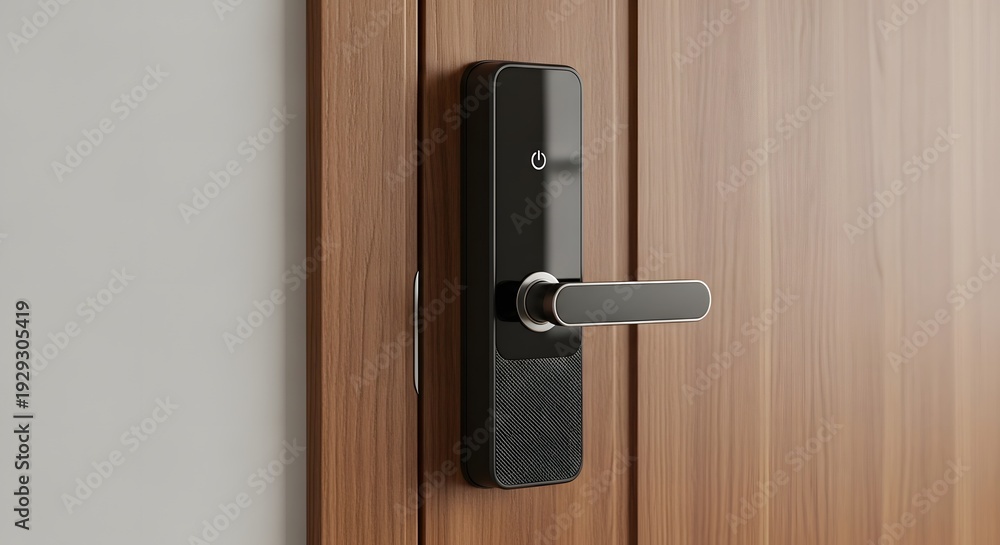 Obraz premium Modern Electronic Smart Door Lock System Home Security