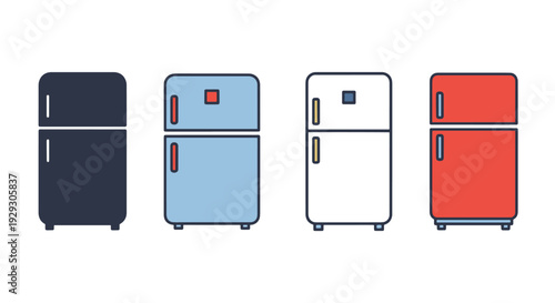 Refrigerator Line abstract colorful art illustration