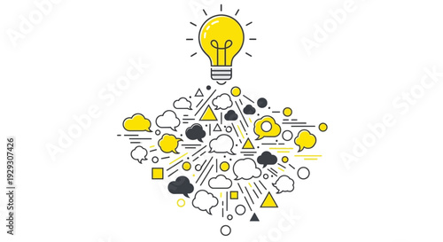 light bulb with creative idea concept