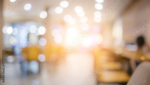 Wallpaper Mural Office background with warm bokeh lights and blurred modern coworking workspace interior, abstract business setting featuring corporate, defocused, soft focus with meeting room and open plan elements Torontodigital.ca