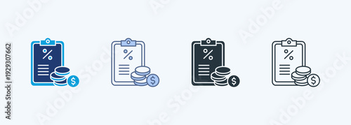 Tax Multiple Style Icon Collection