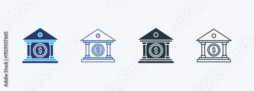 Bank Multiple Style Icon Collection