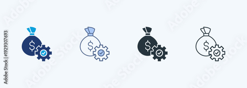 Money Management Multiple Style Icon Collection