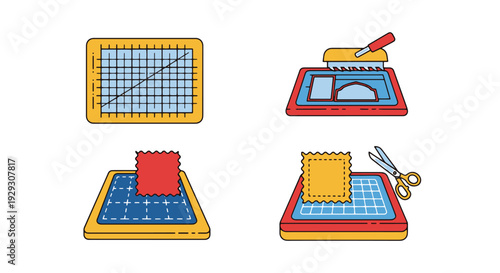 Rotary Mat Line art abstract modern