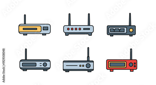 Router Line art soft tone color