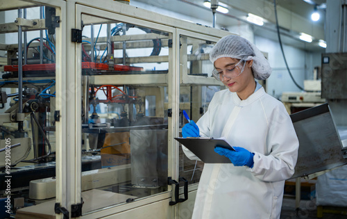 Wallpaper Mural Food scientist inspecting canned fish production line Torontodigital.ca