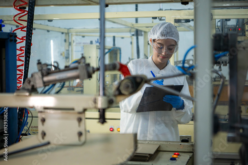 Wallpaper Mural Food scientist inspecting canned fish production line Torontodigital.ca
