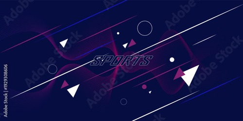 Modern colored poster for sports. Vector illustration