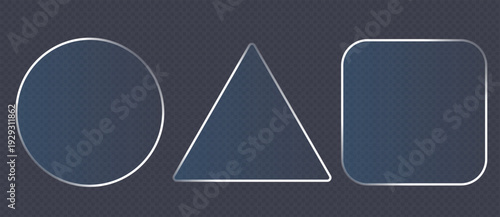 Geometric shapes with white outline on dark background