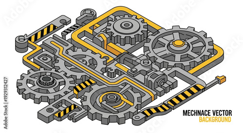 mechanic gears and cogs machine background