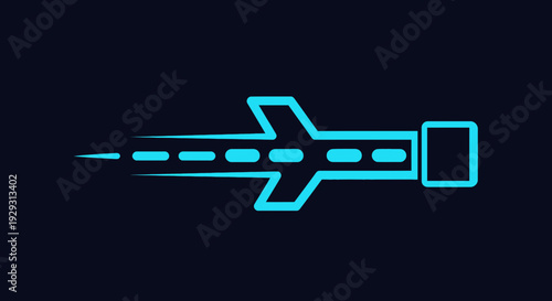 neon airplane syringe