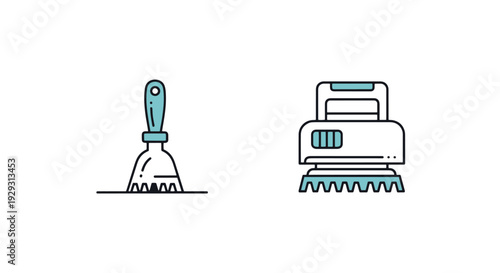 Scraper Line art abstract clean color