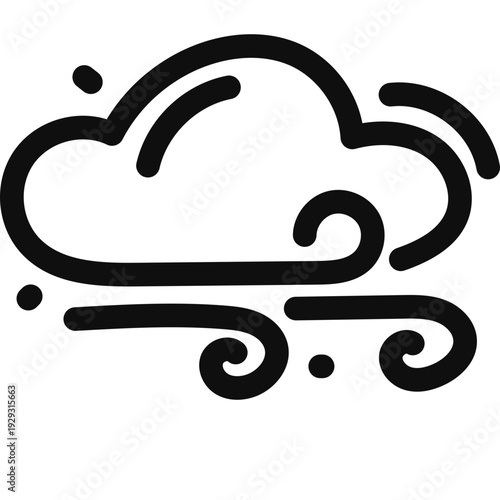 Windy Weather Icon Outline