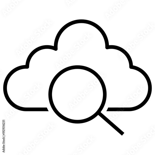Cloud service vector icon. Cloud storage Illustration sign. Database symbol. Cloud drive logo.