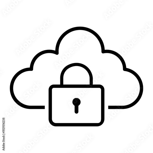 Cloud service vector icon. Cloud storage Illustration sign. Database symbol. Cloud drive logo.