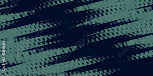Dark Navy and Teal Grunge Abstract Background with Halftone Dot Patterns. vector illustration