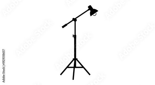 Adjustable Studio Microphone Stand Isolated.