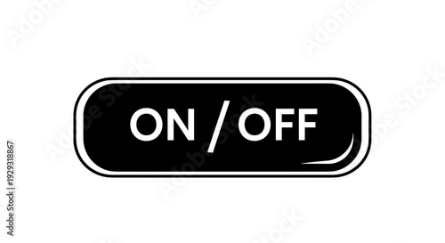 Black On Off Switch Button.