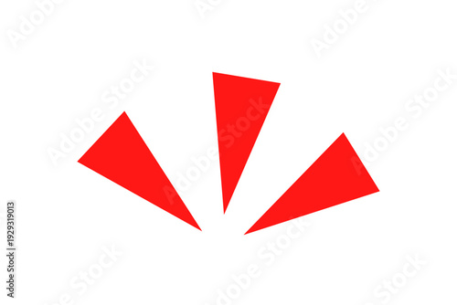 赤い注目強調マーク