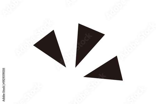 黒い注目強調マーク