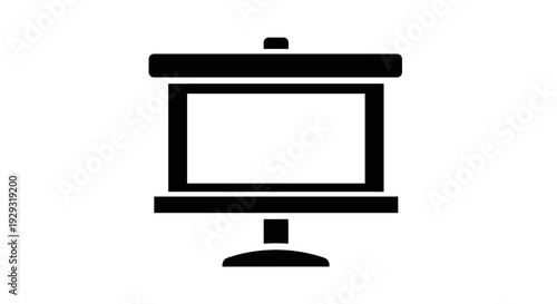 Computer Monitor Icon Simple Design.