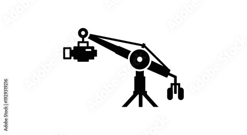 Crane Lifting Heavy Load Icon.