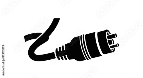 Electric Plug Isolated White Background.
