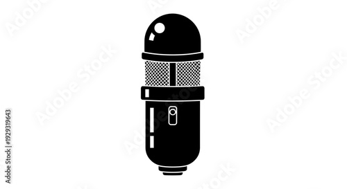 Microphone Icon Simple Design Element.