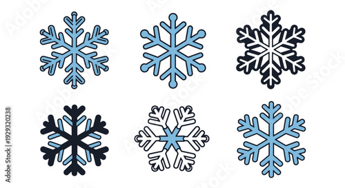 Snowflake Ornament soft tone color illustration