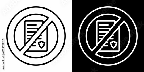 Anti Corruption White Icon Set Design