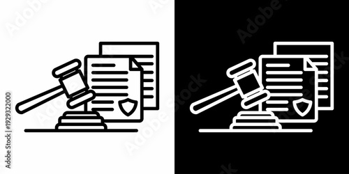 Respect For Law White Icon Set Design