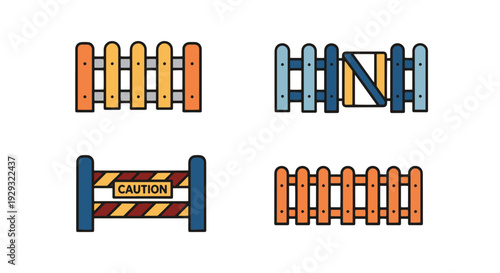 Site Fence Line art minimal abstract clean illustration