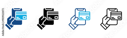 Payment Icon Multiple Style Vector Illustration
