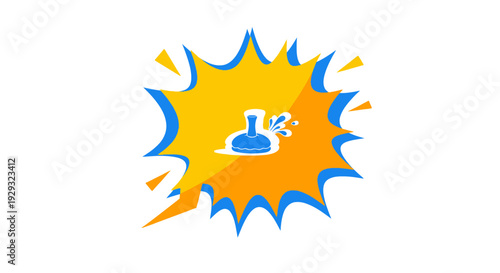 Beaker with smoking chemical reaction.