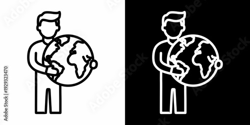 Social Responsibility White Icon Set Design