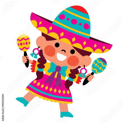 Mexican Kid In Traditional Costume