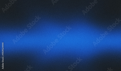 Electric Blue Neon Wave Light Across Deep Black Background, Vibrant Glowing Gradient with Heavy Grain Texture, Modern Futuristic Abstract Noise Backdrop for Digital Presentation Design