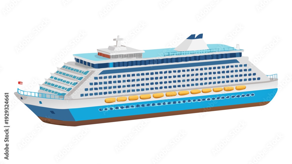 Fototapeta premium Luxury Cruise Ship for Maritime Travel and Tourism Industry Concept