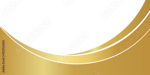 Gold Banner Header Wave. Abstract banner gold web banner waves vector in gold colors. Abstract swoosh texture