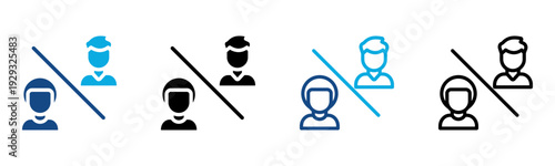 Racist Icon Multiple Style Vector Illustration