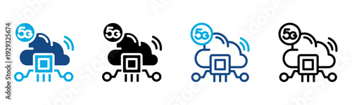 G Technology Icon Multiple Style Vector Illustration