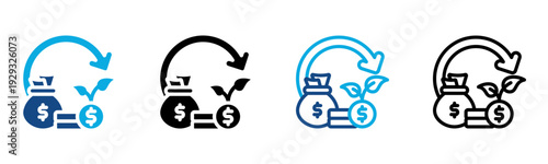 Roi Icon Multiple Style Vector Illustration