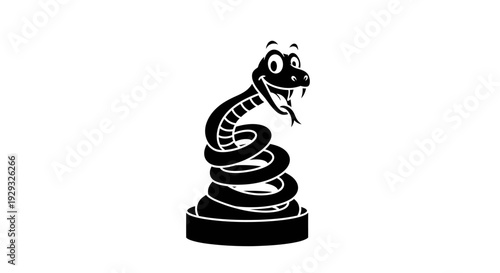Cartoon snake with a smiling face.