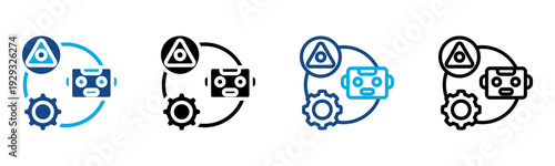 Sync Icon Multiple Style Vector Illustration