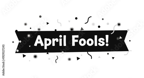 April Fools Day Celebration Banner Sign.
