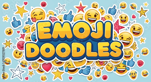 Emoji Doodles - A Colorful and Playful Collection of Emoticons and Designs.