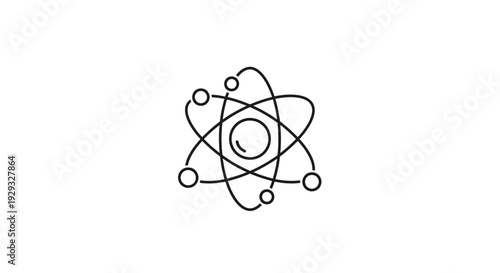 Atom Icon Vector Art, Science Symbol