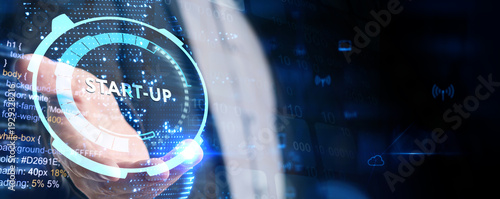 Business, Technology, Internet and network concept.  Start-up funding crowdfunding investment venture capital. Entrepreneurship.