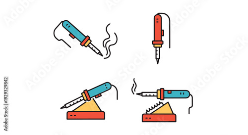 Soldering Iron Line clean modern creative illustration