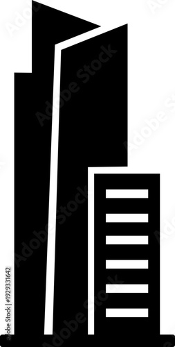 black and white city building